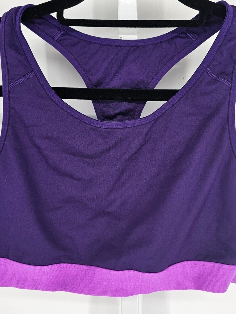 Old Navy Active Womens Sz L Medium Impact Sports Bra Purple Racerback